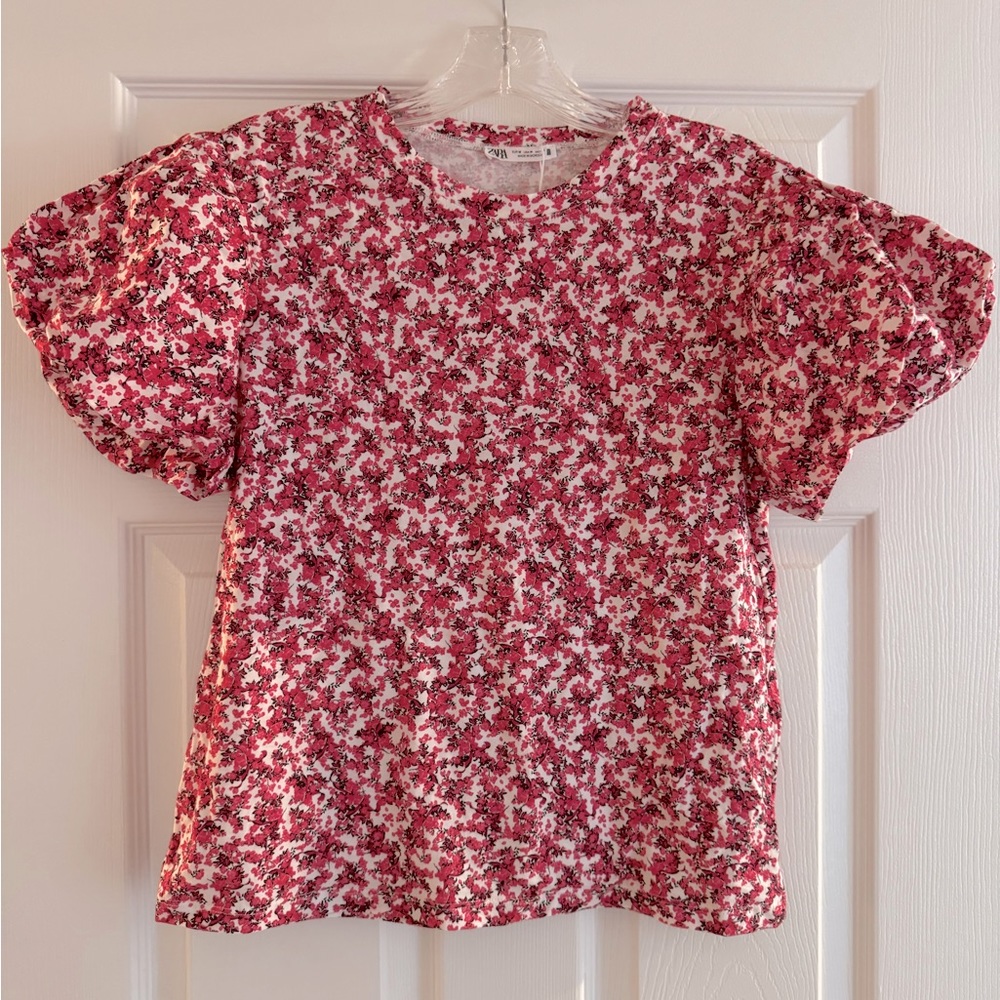 ZARA - Puff Sleeve Top - Size Medium